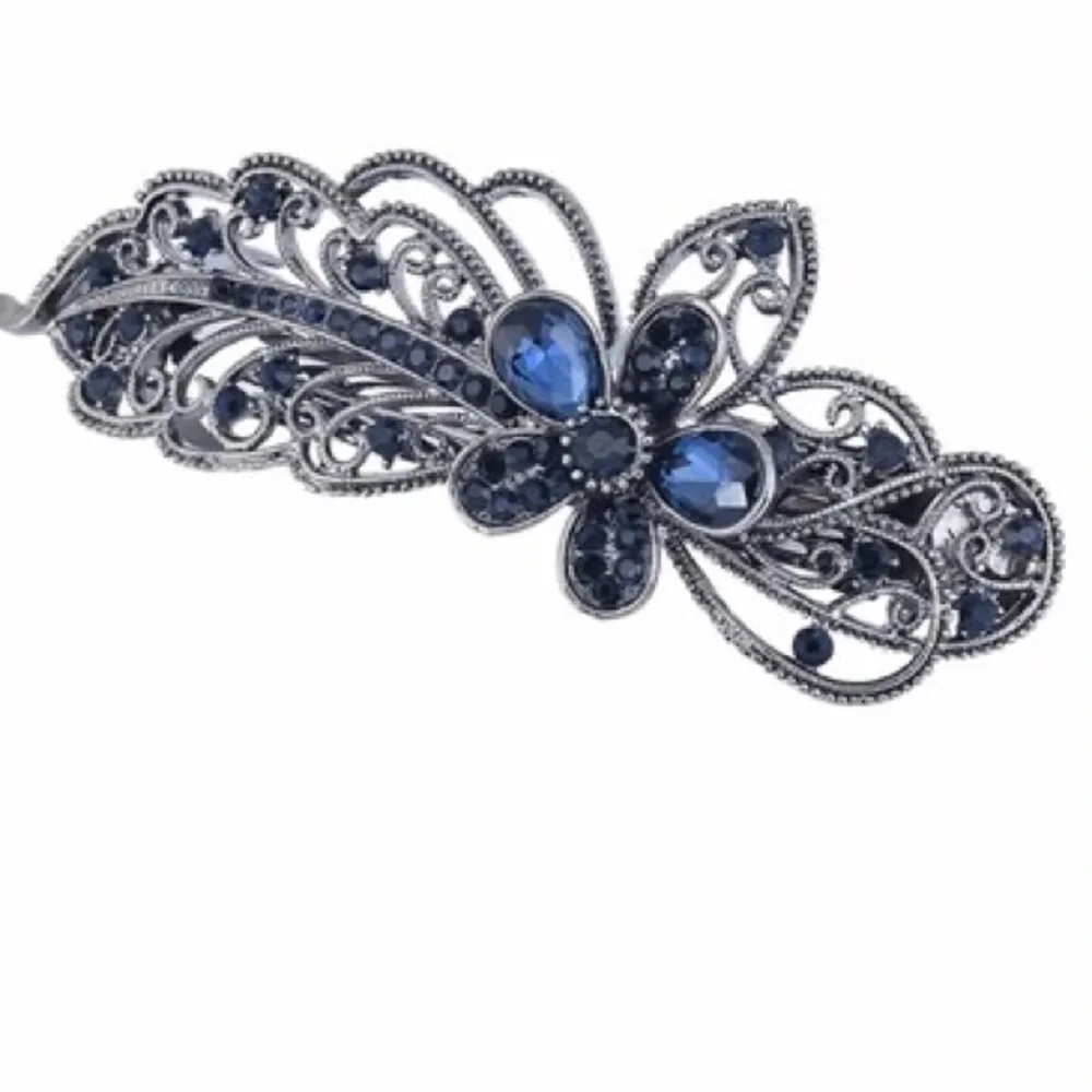 Single Retro Hair Accessories Barrettes For Women Crystal Flower